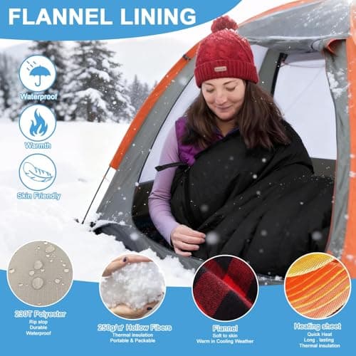Heated Sleeping Bags for Adults Camping Cold Weather, 95–149°F for 4-Season — view 2