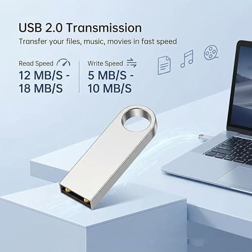 10 Pack 4GB Silver Metal USB Flash Drive, Thumb Drive, USB 2.0, Waterproof — view 2