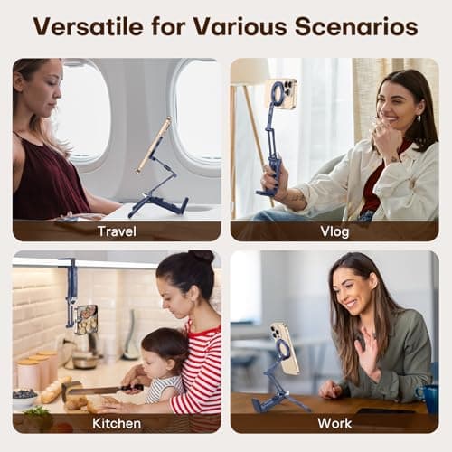 OMOTON TP02 360° Rotating for MagSafe Tripod, for Vlog, Travel, Navy Blue — view 6