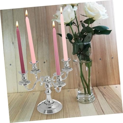 ULDIGI 4Pcs Long Pole Scented Candles Set with Gradual Pink Color, Nordic Style Aromatherapy Rose Fragrance, Decorative Dining Atmosphere Candles for Wedding and Romantic Dinner — view 6