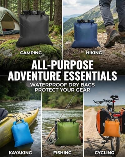 Victoper Waterproof Dry Bag Set 6 Pcs, Large Capacity Ripstop Dry Bag Waterproof in 8L 5L 3.5L 3L 2.5L 1.5L Organizer Storage Bags for Outdoor Hiking Camping Fishing Cycling (Multicolor) (Dry Bag-11) — view 6