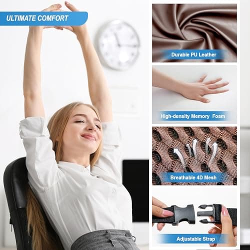 Lofty Aim Lumbar Support Pillow for Car, Car Seat Back Support for Driving — view 5