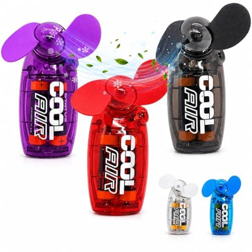 Fabulouz Handheld Fan 3 Pack, Mini Portable Fans, Battery Operated