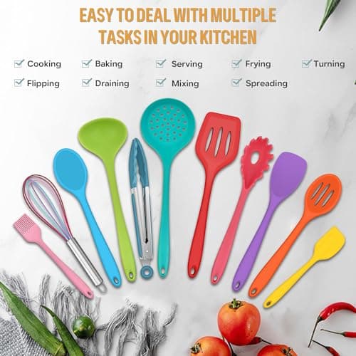 Onader 12Pcs Kitchen Utensil Set, Silicone Cooking Utensils with Holder — view 6