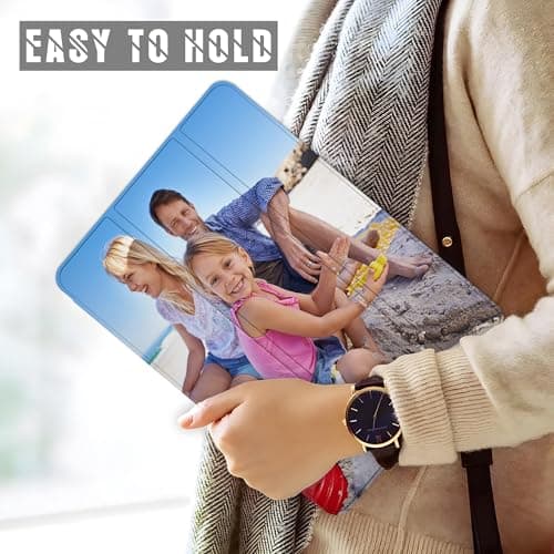 Personalised Case Compatible with All iPad models iPad 10th, 9th Gen,6th Gen, 5th Gen, Mini, Air – Collage Photo Black Silicon Shockproof Cover - Personalize with 4 Images — view 4