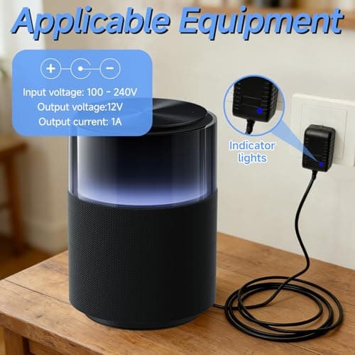 12V 1A Power Adapter 12W DC Power Supply 5.5mm x 2.1mm Switching Adaptor — view 3