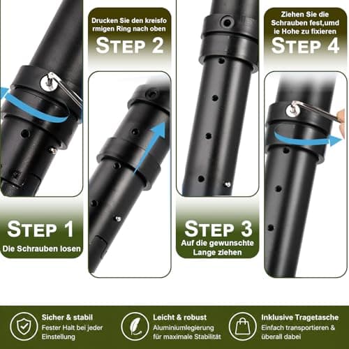 Walking Stick with Seat, Folding Portable Retractable Lightweight Sturdy Walking Stick for Elderly, Seniors, Outdoor Travel. Walking Stick with Seat, Heavy Duty Tripod Seat with Travel Bag for Adults — view 3
