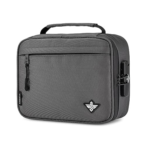 Erozul Exodus Storage Travel Bag with Combination Lock Water Resistant Organizer Case Toiletry Bag Dopp Kit Makeup or Toiletry Bag for Men & Women (Graphite)