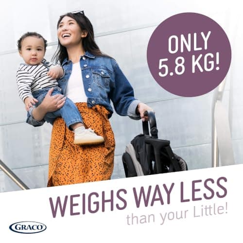 Graco Myavo Compact Stroller/Pushchair with Raincover - Suitable from Birth to Approx. 4 Years (0-22kg). Lightweight at only 5.8kg with a one-Second, one-Hand fold, Steeple Gray Fashion — view 4