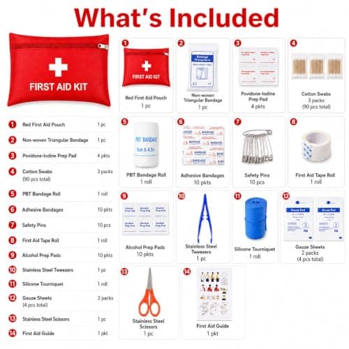 Mini First Aid Kit, 136PCS Small Travel Emergency First Aid Kit for Travel — view 3