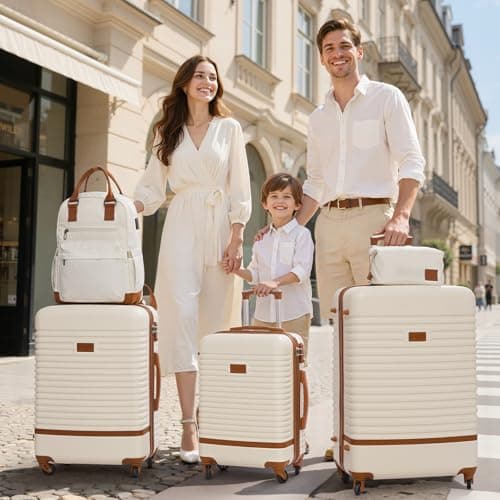 COOLIFE Suitcase Set, 3 Piece Luggage Sets with Travel Backpack & Wash Bag — view 2