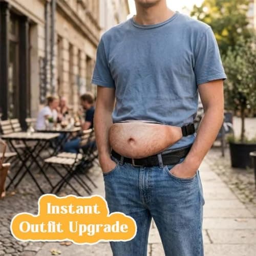 Funny Belly Bag,Novelty Realistic Waist Bag for Men — view 3