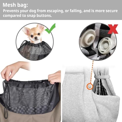 CUBY Puppy Carrier Sling Lightweight Travel for Small Pets Hands-Free-Khaki — view 4