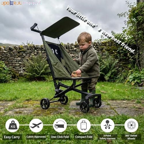 Opaeroo Baby Stroller Lightweight Folding Pushchair 2.8kg 0-4yrs Green — view 5