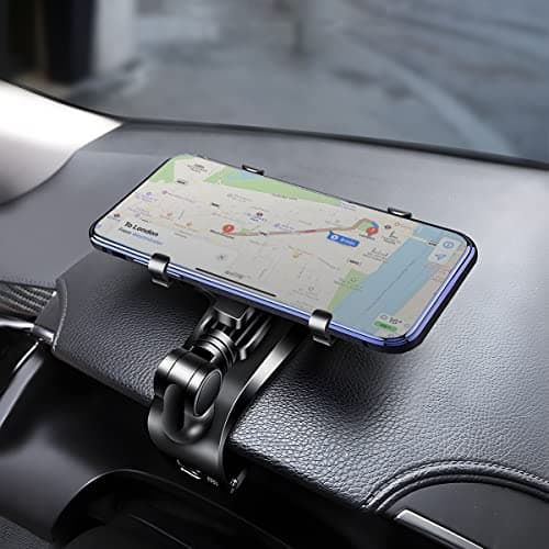 CGEAMDY Universal Phone Mount, 1400° Rotatable Auto Dashboard Mobile Phone Holder, Multifunctional Adjustable Anti-Slip Car Clip Holder for Smartphones — view 6