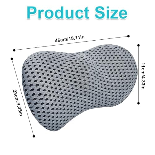 Jonuin Lumbar Support Pillow for Lower Back Pain Relief, Breathable 3D Mesh Back Support Cushion, Lumbar Support Cushion, Ergonomic Waist Support Pad for Office Chair, Driving, Travel — view 2