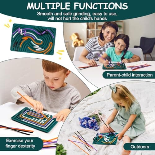 AUAUY Sensory Activity Board for Stress Relief, Calm Down Fidget Toy, Green — view 5