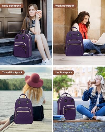 LOVEVOOK Backpack Womens, 15.6 Inch Laptop Travel Work Rucksack — view 2
