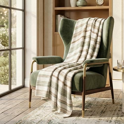 Rugs Haven Evium Bed Throw Cotton Blanket, Luxury Soft & Breathable Lightweight Reversible Bedspread Large Throws for Sofa Settee Couch (Double (150 x 200 cm)