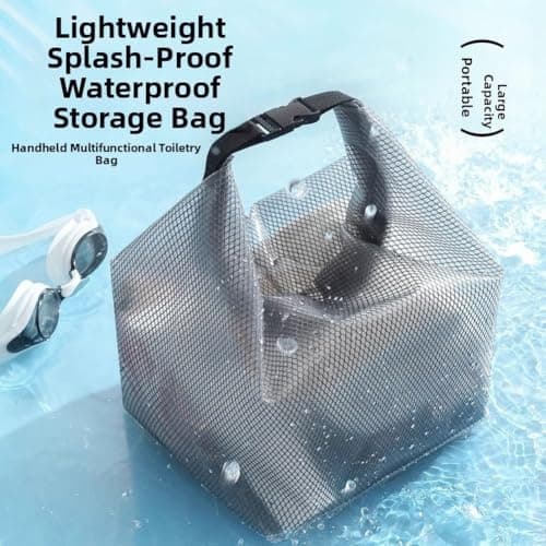 Grey Waterproof Travel Toiletry Bag Set With Wide Opening For Swimming And Fitness Transparent Eva Cosmetic Organizer Portable Case(27 * 11.5 * 24.5cm) — view 5