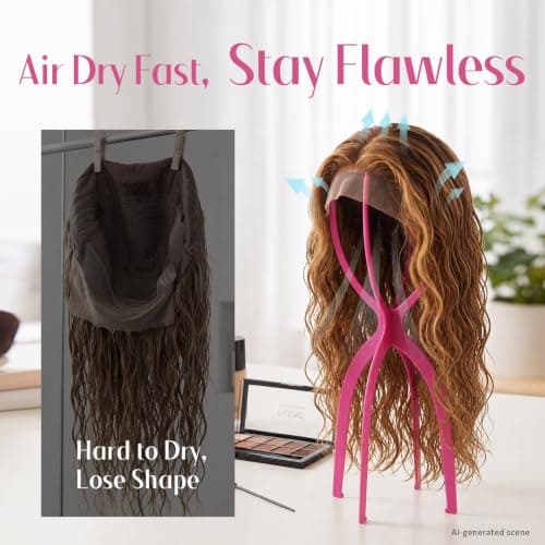 Dreamlover Hot Pink Wigs Stands, Dry Wig Quickly, 3 Packs — view 4