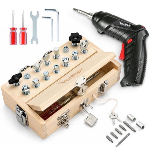 Vanplay Montessori Toys for 3 4 5 Year Olds with Electric Drill