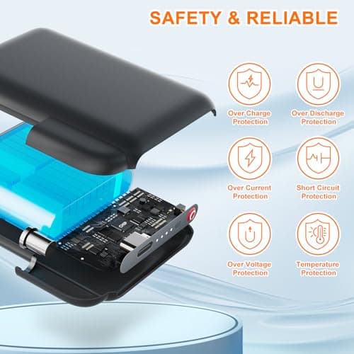 7.4V 3000mAh Heated Gloves Battery Pack, Replacement Batteries for Heated Socks,Hats, Heat Slippers Extended Batteries- Insulation shell — view 6
