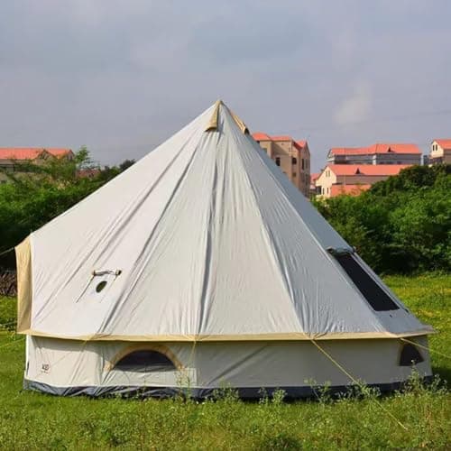 10 Person Bell Tent With Stove Jack 4 Season Glamping Tent Waterproof Canvas Style Camping Tent For Outdoor Parties Festivals And Family Camping — view 2