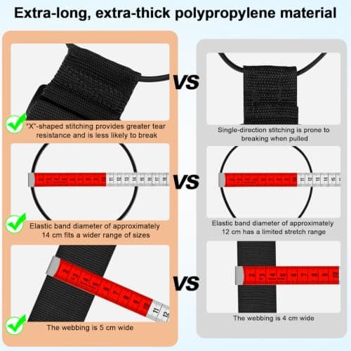 Luggage Connector Straps for Suitcases Adjustable Flexible Luggage Accessories Elastic Fastening Bag Strap Black — view 5