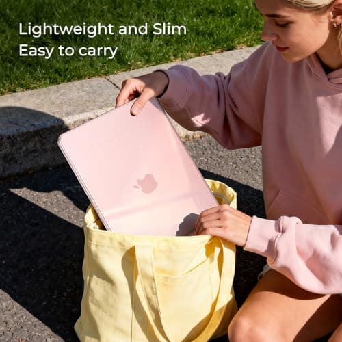 EooCoo for MacBook Neo Case 13 inch 2026 A3404 A18-Pro Crystal Pink — view 6