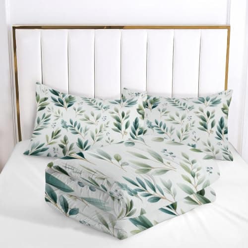 Down Duvet Set Watercolor Plants For Children Kids Boys Girls Microfiber — view 4