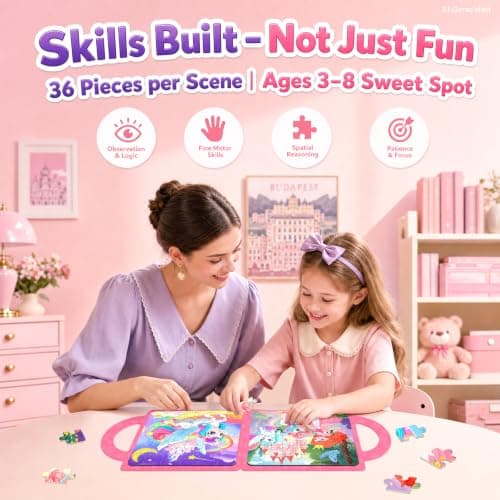 Magnetic Puzzle for Kids 3-8 – Unicorn Travel Puzzle with Carry Handle — view 4