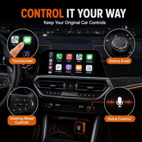 Wireless CarPlay and Android Auto Adapter, Fast Auto Reconnect, Zero Latency, Plug and Play, Mini Size, for 2016+ OEM CarPlay Cars and iOS 10+ — view 5