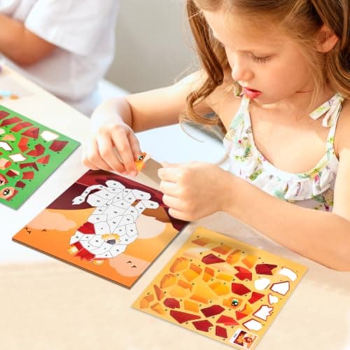 JOYIN 4-Pack Sticker Painting Book for Kids Ages 4-8 Crafts Gift Party Favor Creations 40 Pictures - Mess-Free Art Play for Kids' Creative Adventures at Home and While Traveling — view 6