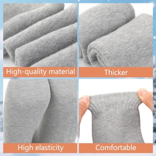Xialvyu 5 Pairs Crew Thermal Socks for Women Men Multicolor — view 3