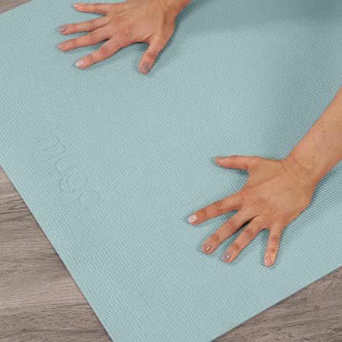 Myga Yoga Starter Set – Yoga Mat, 2 Yoga Blocks & Strap with Metal D-Ring – Non-Slip Yoga & Pilates Kit for Home Workouts & Fitness – Lightweight & Durable | 173cm x 61cm x 4mm (Teal) — view 2