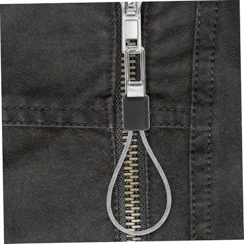 Healeved 10pcs Silver Metal Zipper Pull Replacement Kit for Jackets Backpacks and Luggage, Sturdy Steel Wire Zipper Heads for Outdoor Travel and Repair Accessories — view 4