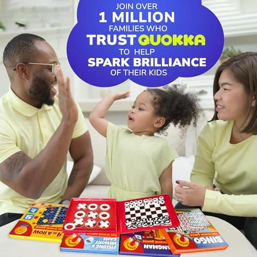 Quokka Travel Games For Kids 3-5 - 3 in 1 Magnetic Chess&Checkers&TicTacToe Game - Plane Activities Board Games for 4-6 year olds - Road Trip I Plane I Car Ride - Magnetic Toddler Travel Toys 8-12 — view 5