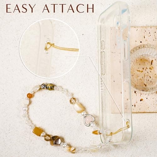 Tucnoeu Beaded Camera Wrist Strap,Beaded Phone Charms Strap,Cute Digital Camera Charm Lanyard,Phone Keychain Decoration for Wallet Phones Case Accessories — view 4