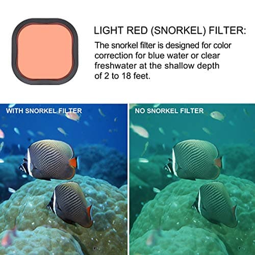 GEPULY Red Filters for GoPro Hero 8 9 10 11 12 13 Official Waterproof Case — view 6