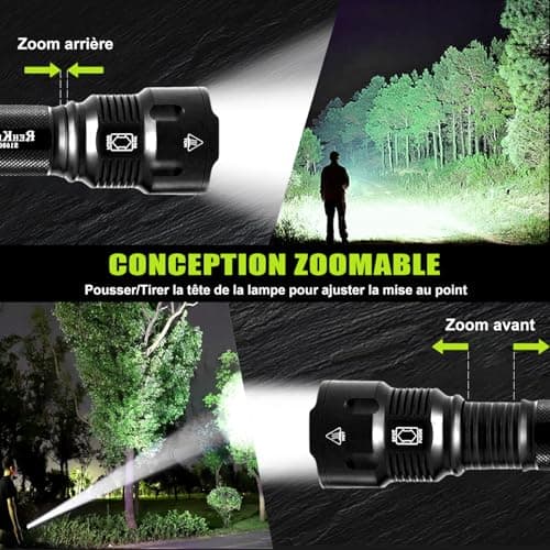 REHKITTZ LED Torch, 3300 Lumens, Super Bright — view 5