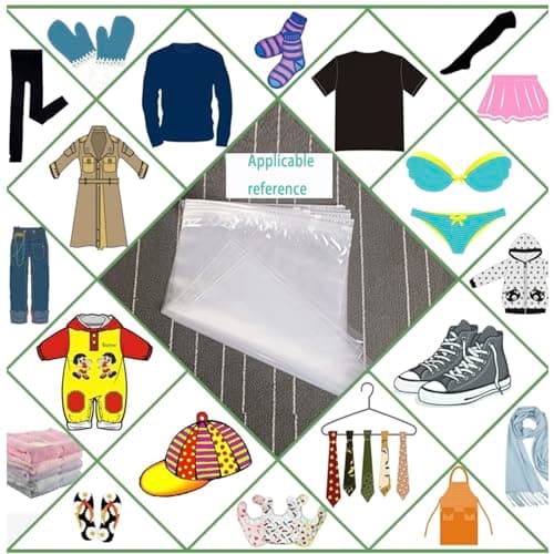 QISF 100 Pcs 40x30cm Reusable Ziplock Bags for Clothes，Large Plastic Hospital Bags，Travel Clothes Storage Bags，Clear Seal Bags Waterproof Luggage Organiser for Garment School（No Hole） — view 6