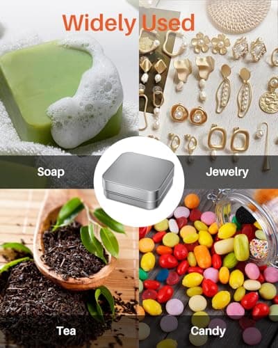 ANVINKU Travel Soap Cases 4PCS, Aluminium Metal Soap Dish With Lid — view 6