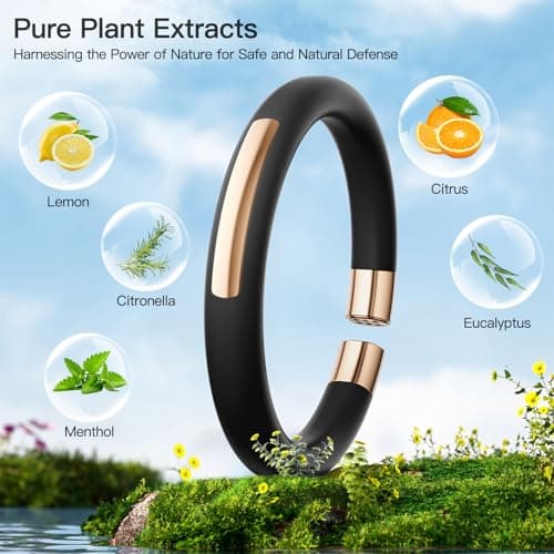 Tuocal Mosquito Repellent Bracelet, Refillable Insect Repellent Bracelet with 10 Essential Oil Refills, DEET-Free Mosquito Repellent Band for Kids and Adults — view 4