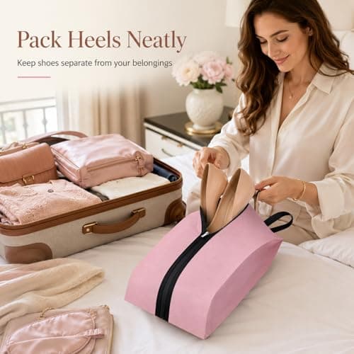 Waterproof Oxford Fabric Shoe Bag with Carry Handle for Travel Storage - Multifunctional Shoe Organiser Pouch Fits Mens and Womens Up to Size 12, Dustproof for Gym, Home Use, and Suitcases — view 2