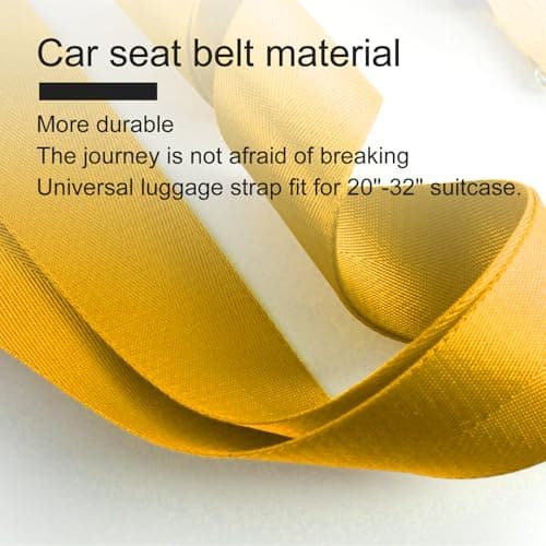 Veki Luggage Straps with TSA Approved Lock, Suitcase Strap, 1pc Yellow — view 5