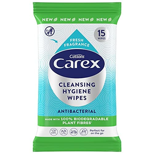 Carex Antibacterial Original Biodegradeable Wipes, Cleans, Cares and Protects, Bulk Buy, Pack of 10 x 15 Wipes — view 2