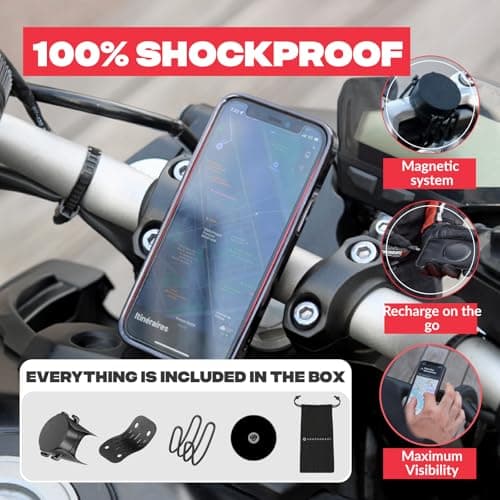 Shapeheart Motorbike Phone Holder & Magnetic Adhesive Metal Plate Universal — view 3