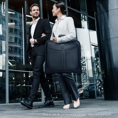 ZEGUR Premium Suit Bag Carry On - Garment Bag for 4 Suits or Dresses - Travel & Business Suit Carriers with Shoulder Strap and Laptop Compartment — view 3