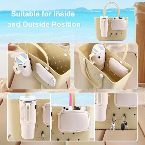 MEETI 4PCS Organizer Holder and Phone Accessory Compatible with Bogg Bag Original (Black) — view 2